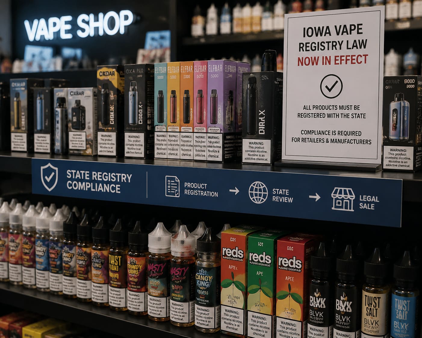 Iowa Lifts Injunction Blocking Vape Registration Law: What It Means for the Industry