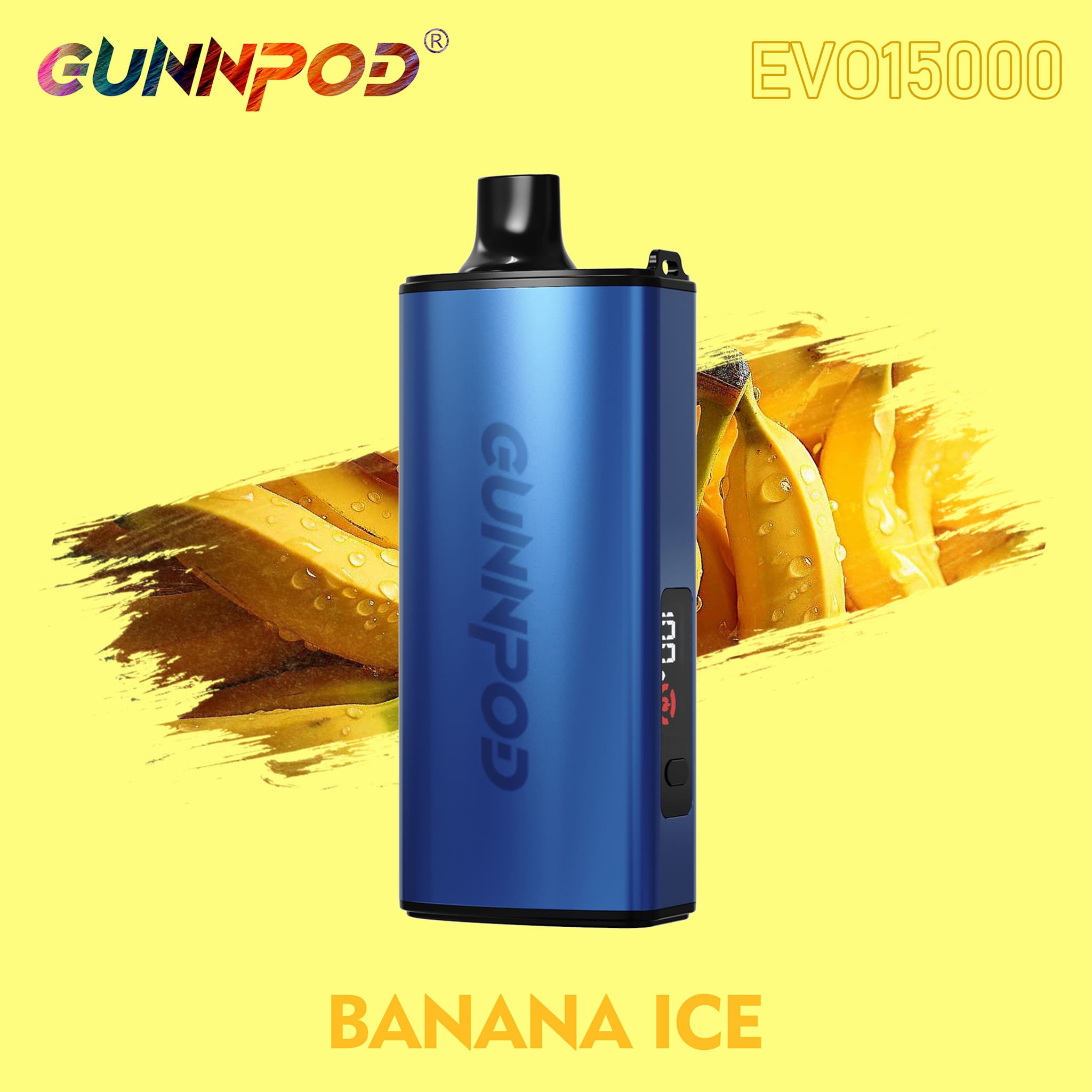 15K Puffs Gunnpod Evo Disposable Vape Banana Ice Flavor
