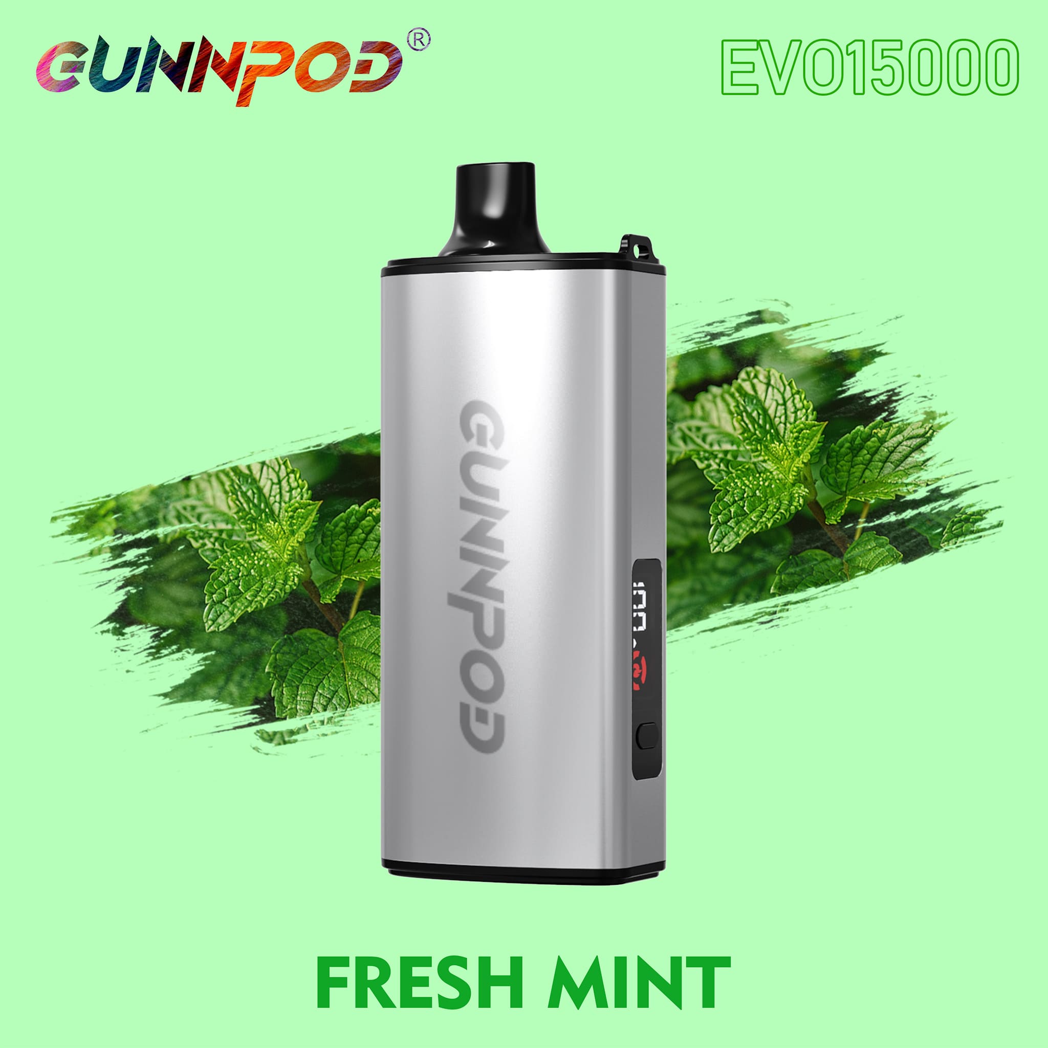 15K Puffs Gunnpod Evo Disposable Vape Fresh Mint Flavor