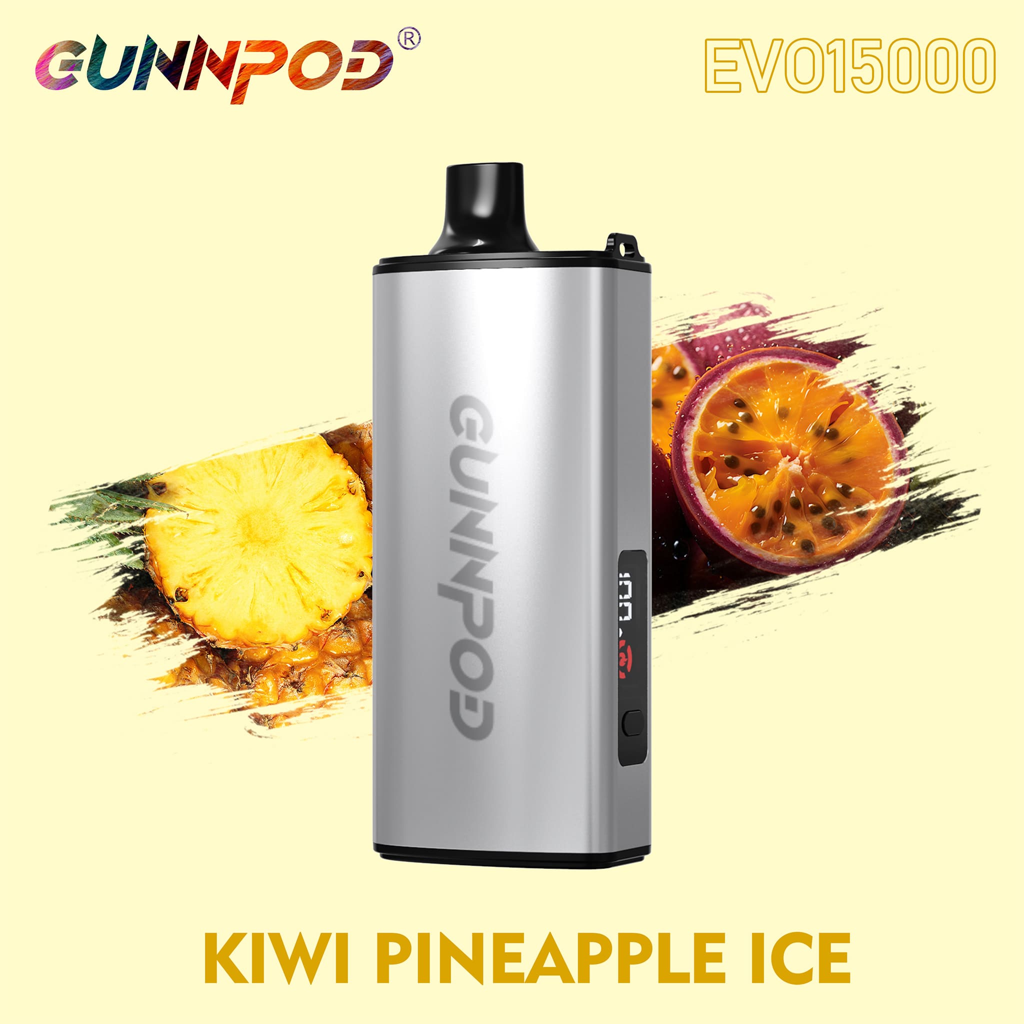 15K Puffs Gunnpod Evo Disposable Vape Kiwi Pineapple Ice Flavor