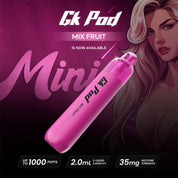1000 Puffs GK Pod Mini Disposable Vape Mix Fruit Flavor