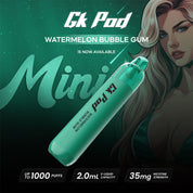 1000 Puffs GK Pod Mini Disposable Vape Watermelon Bubble Gum Flavor