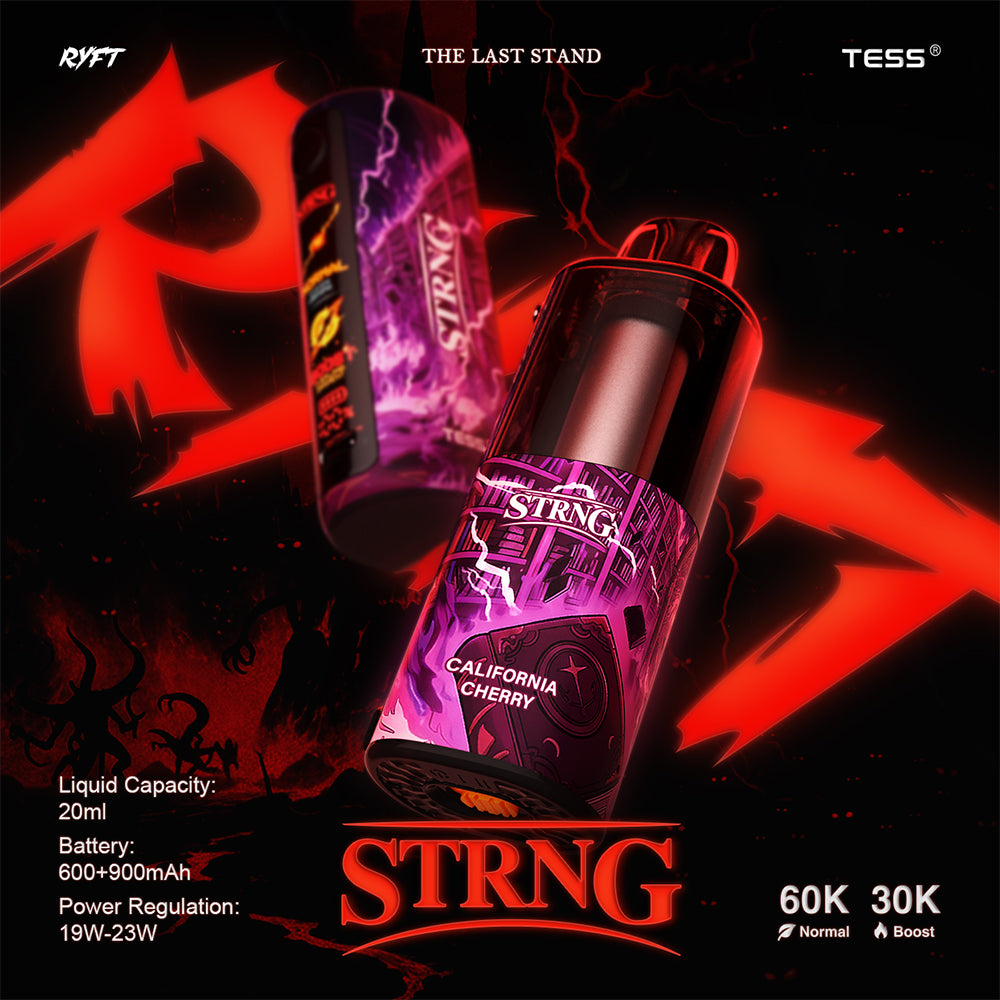 California Cherry Flavor TESS STRNG Prefilled Pod And Detachable Battery Puff 60K