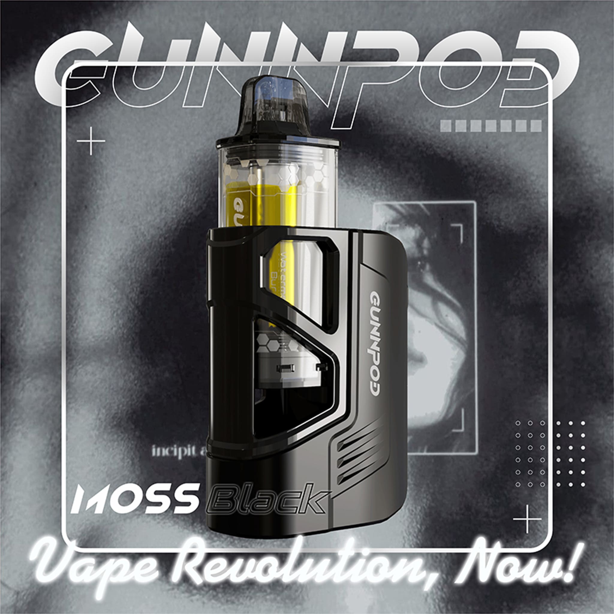Gunnpod Moss Gen 1.0 Replaceable System Disposable Vape In Black Flavor