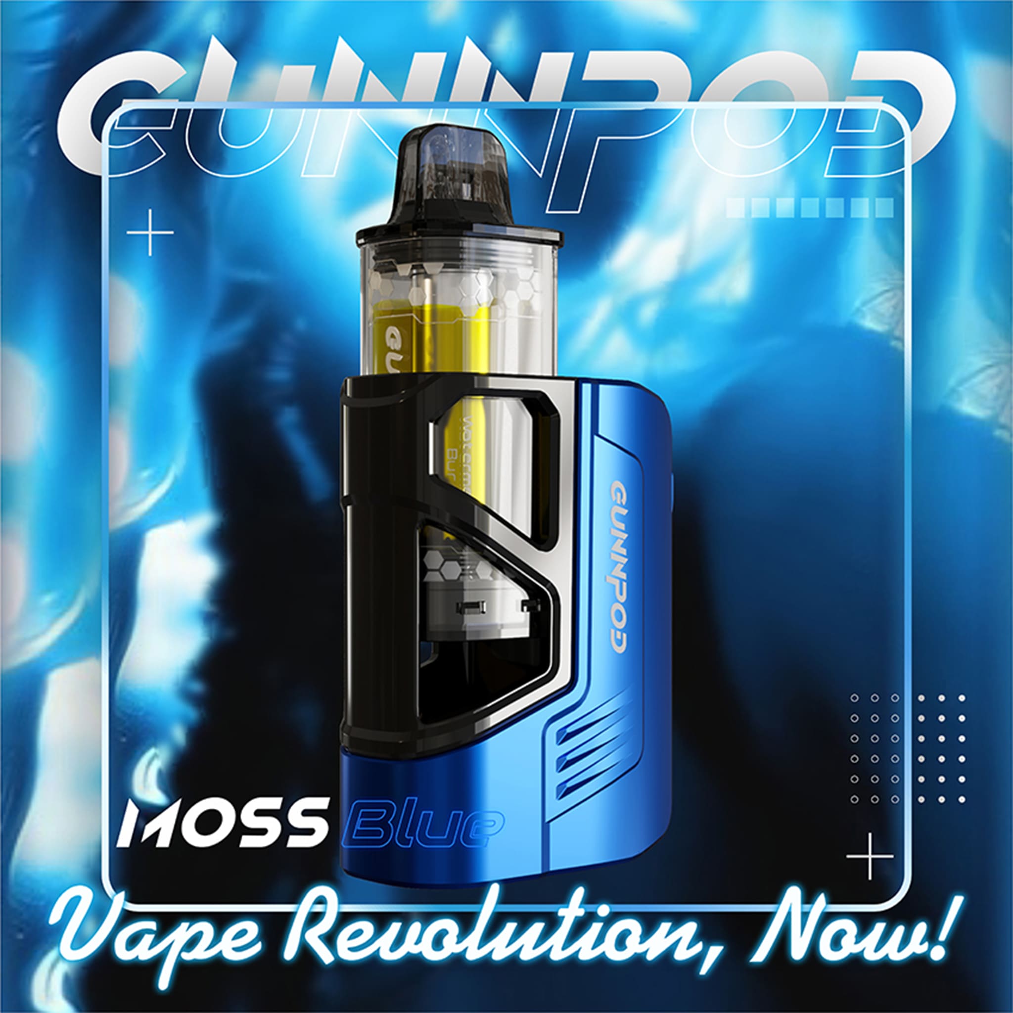 Gunnpod Moss Gen 1.0 Replaceable System Disposable Vape In Blue Flavor