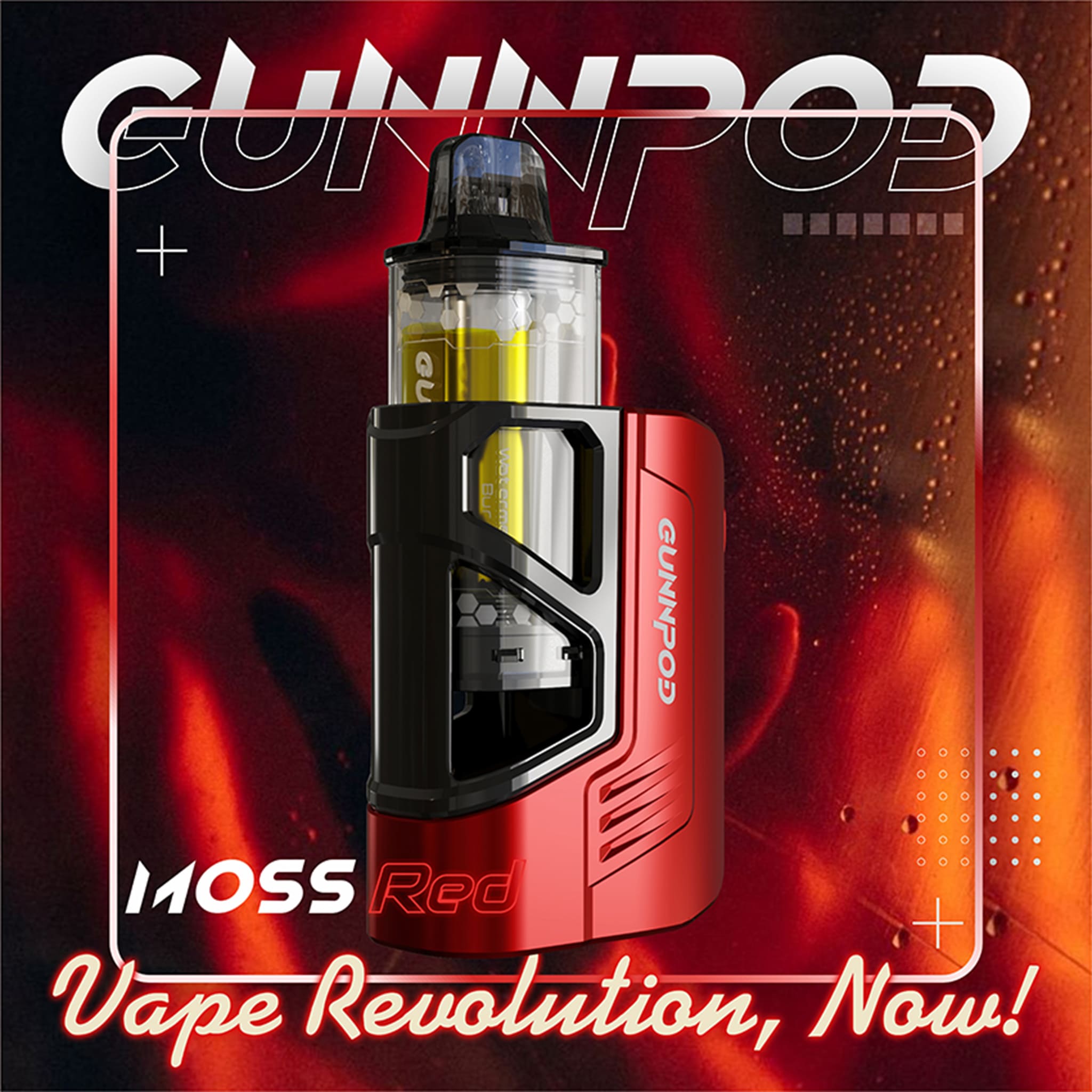 Gunnpod Moss Gen 1.0 Replaceable System Disposable Vape In Red Flavor